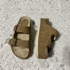 Altar’d State Taupe Platform Sandals